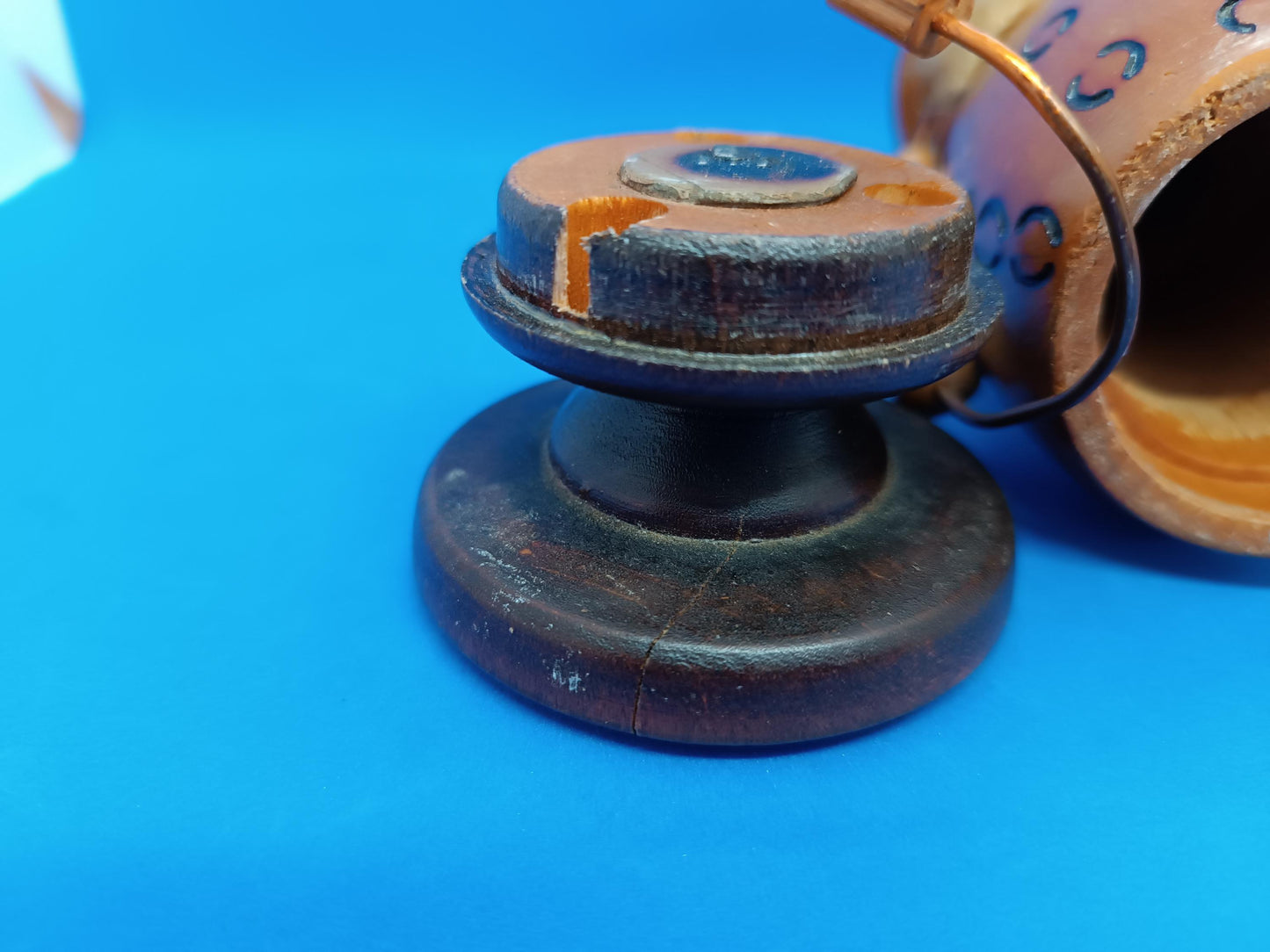 Vintage Wooden Incense Smoker Raucher 8,5"
