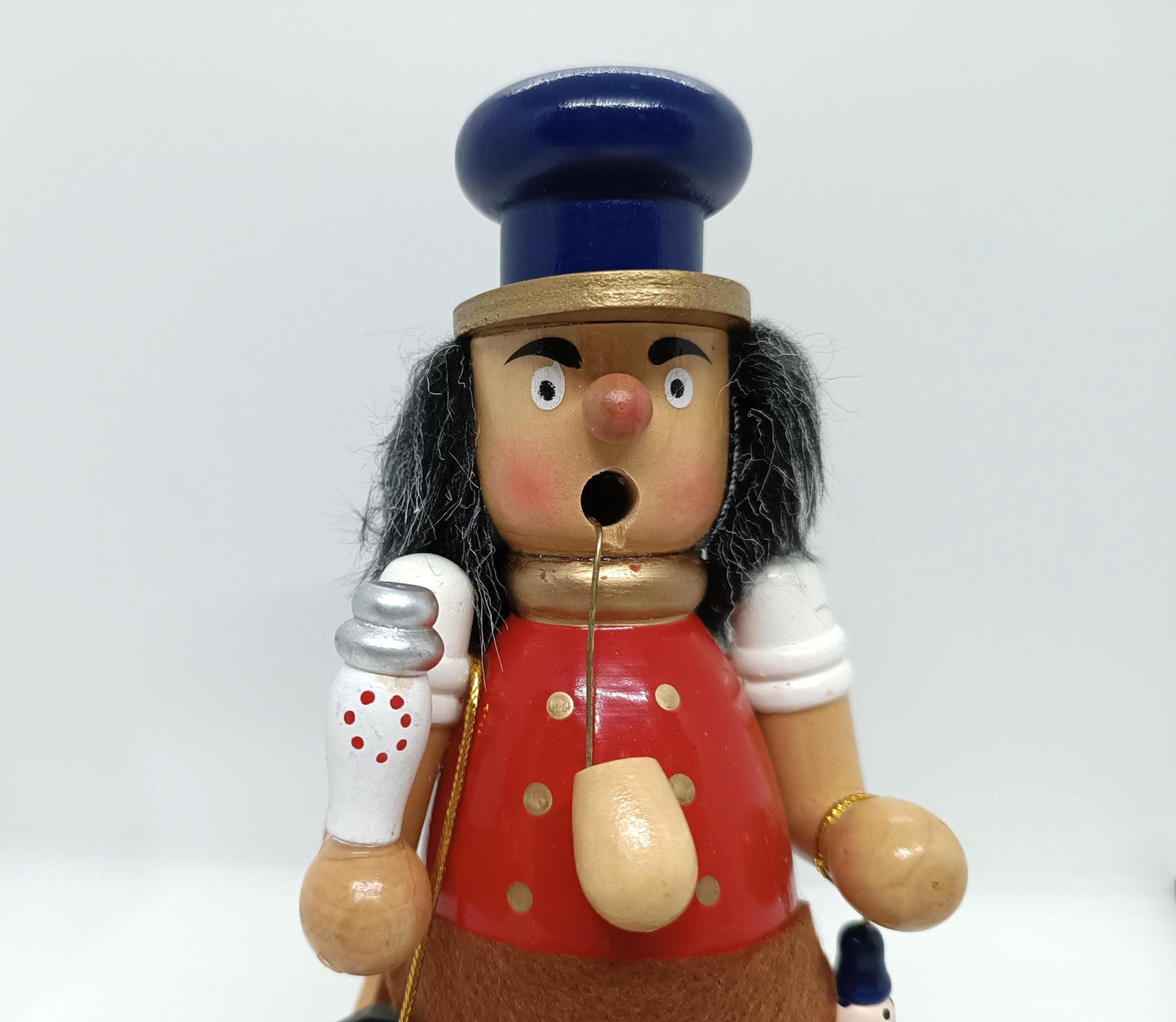 Vintage Wooden Smoker Man Raucher 8" Erzgebirge