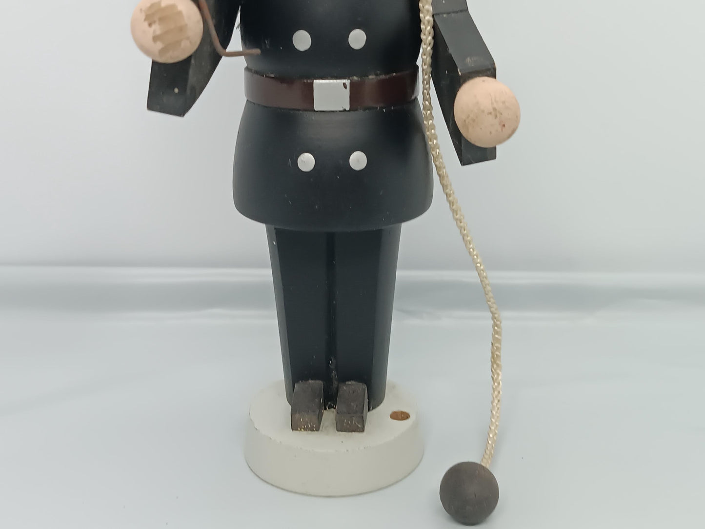 Vintage Wooden Smoker Raucher chimney sweep Seiffener Volkskunst 19 cm
