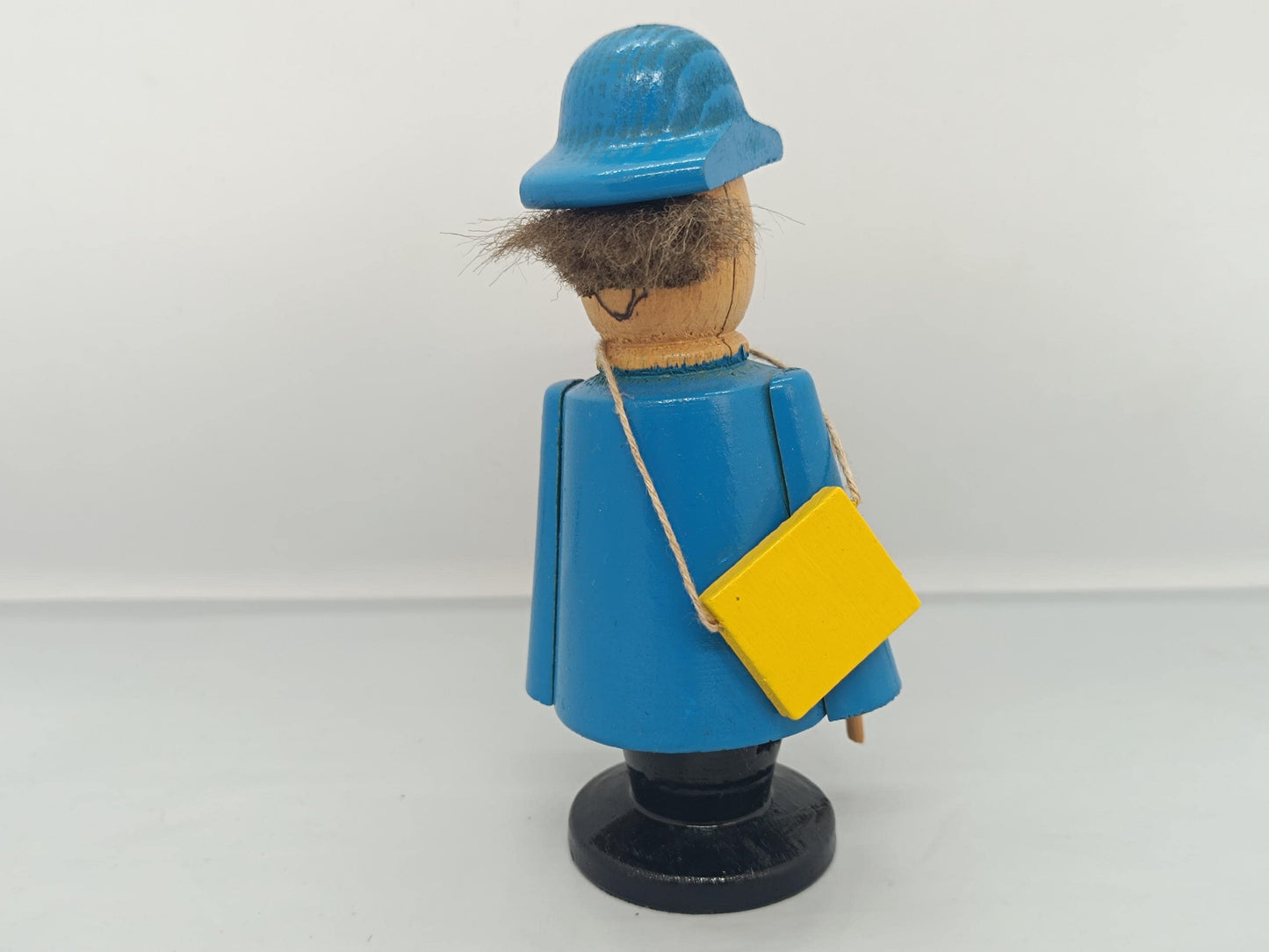 Vintage Wooden Blue Incense Smoker Raucher 12 cm
