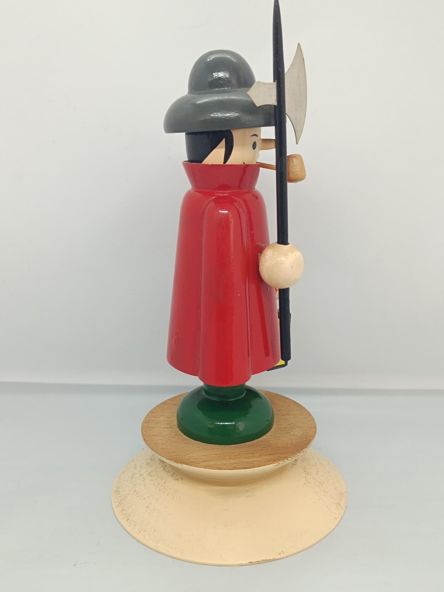 Vintage Wooden Night Watchman Incense Smoker 18 cm