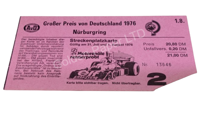 This ticket from Nurburgring