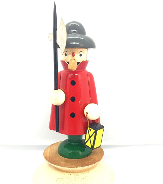 Vintage Wooden Night Watchman Incense Smoker 18 cm