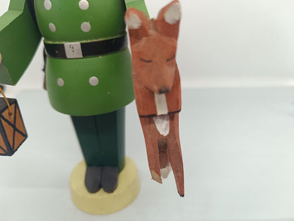 Vintage Wooden Smoker Raucher Hunter Seiffener Volkskunst 18 cm