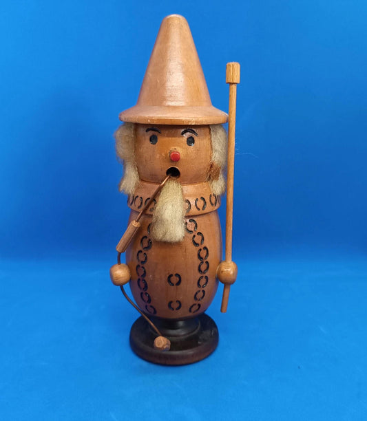 Vintage Wooden Incense Smoker Raucher 8,5"