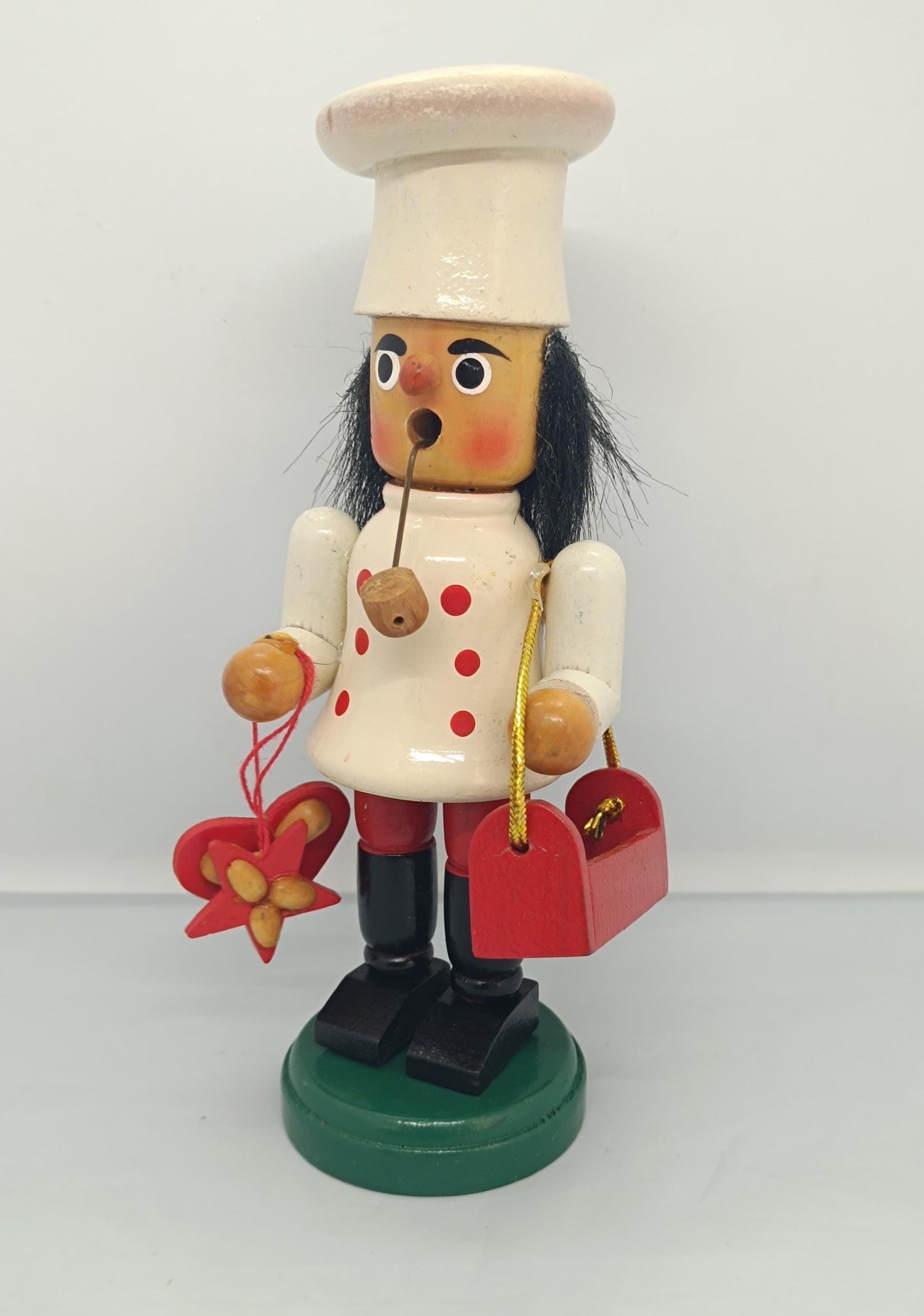Vintage Wooden Chef Smoker Raucher 17 cm