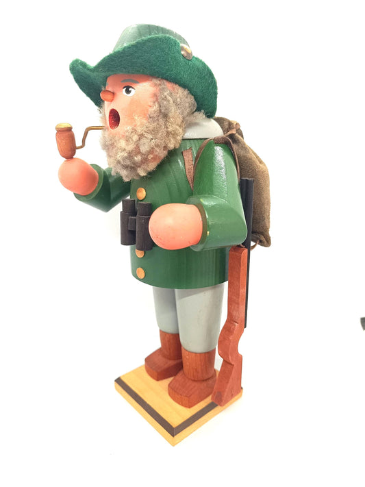 Vintage Wooden Hunter Smoker Raucher 25 cm