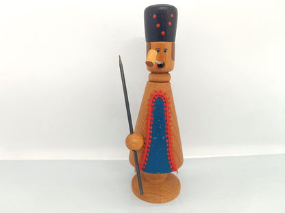 Vintage Wooden Folk Incense Smoker Raucher 16 cm