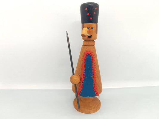 Vintage Wooden Folk Incense Smoker Raucher 16 cm