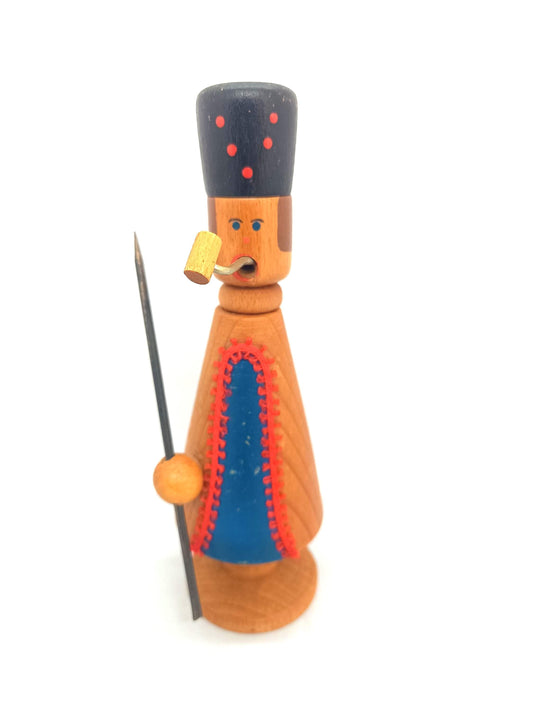 Vintage Wooden Folk Incense Smoker Raucher 16 cm