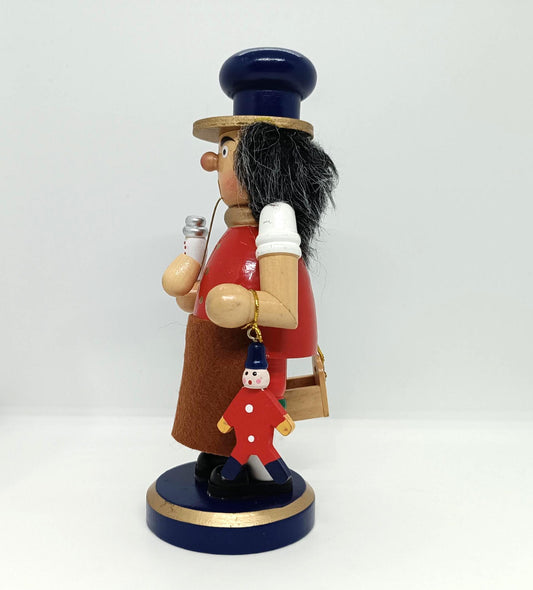 Vintage Wooden Smoker Man Raucher 8" Erzgebirge