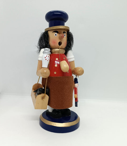 Vintage Wooden Smoker Man Raucher 8" Erzgebirge