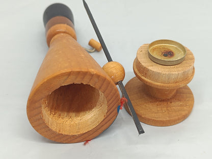 Vintage Wooden Folk Incense Smoker Raucher 16 cm