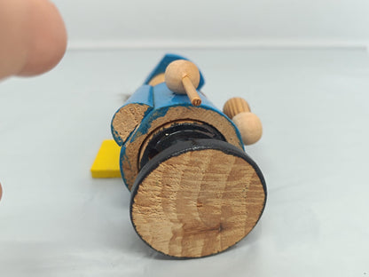 Vintage Wooden Blue Incense Smoker Raucher 12 cm