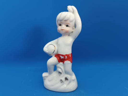 Vintage porcelain Figure Sport Football
