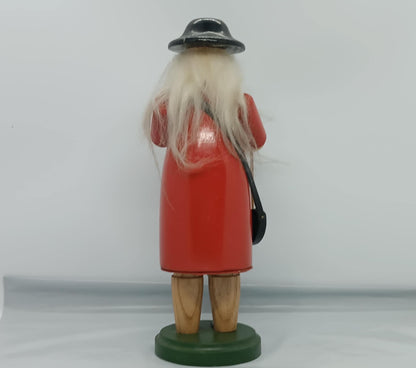 Vintage Wooden Shepherd Smoker Raucher 23 cm